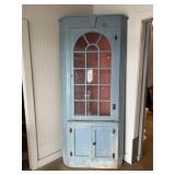 Painted Wood Corner Cabinet