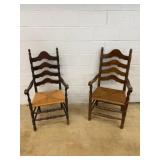 Wooden Ladder Back Armchairs