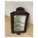 Wood Wall Hanging Display Cabinet With Glass
