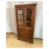 Pine Modern Corner Cabinet