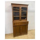 2pc Step Back Country Cupboard