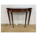 Mahogany Demilune Console Table