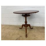 Round Mahogany Tilt-Top Pedestal Table