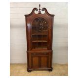 2pc. Mahogany Corner Cabinet