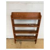 Four-Shelf Oak Open Bookcase