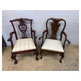 Carved Mahogany Armchairs