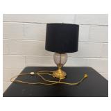 Brass and Crackle Glass Table Lamp
