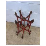 Red Lacquered and Gilt Oriental Stand