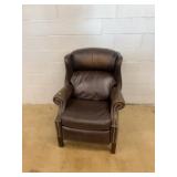 Brown Leather Recliner Armchair