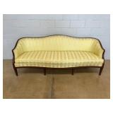 Mahogany-Frame Upholstered Sofa