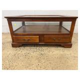 Walnut Glass Display Coffee Table