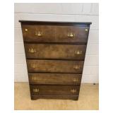 Walnut-Finish 5-Drawer Chest