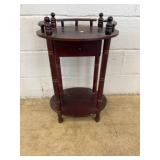 Oval Side Table with Drawer