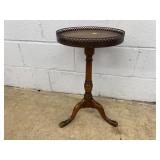 Round Wooden Pedestal Side Table