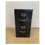 Black 2-Drawer Steel File Cabinet