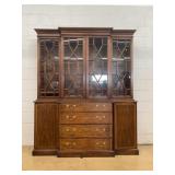 2 Pc. Henkel Harris Mahogany Breakfront Cabinet