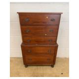 Mahogany Chest on Chest, 5 Drawers