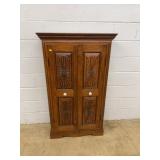 Wooden Cabinet with Carved Doors