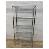 Chrome Wire Shelving Unit with 5 Shelves