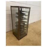 Vintage Pie Plate Display Cabinet
