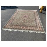Floral Medallion Area Rug, Green