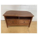 Corner Simulated Wood TV Stand with Storage