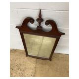 Mahogany Scroll Top Wall Mirror