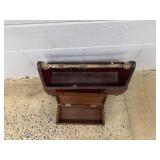 Wooden Tote with Box and Metal Handle