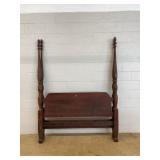 Carved Mahogany Four Poster Bed Frame