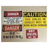 Grouping of Aluminum Caution Signs