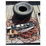 Lawn Tractor Tire w/ Extension Cord & Blade
