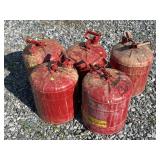 (5) 5gal Metal Fuel Cans