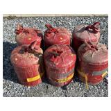(6) 5gal Metal Fuel Cans