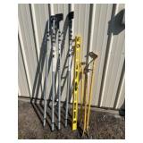 Sanding Poles w/ Level & Prybars
