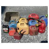 Assortment of Plastic Fuel Cans