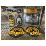 Irwin Chalk Line, Drill Bit Set & Saw Blades