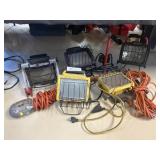 Assortment of Worklights & Extension Cord