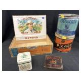 Tobacco Tins w/ Cigar Box