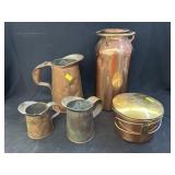 European Copper Measuring Cups w/ Canister