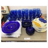 Cobalt Stemware w/ Dinnerware