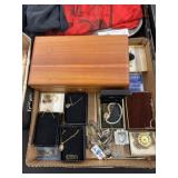 Assorted Costume Jewelry with Bureau Box