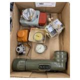 Military Flashlight w/ Solar Radio & Pocket Watch