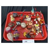 Grouping of  Vintage Christmas Ornaments