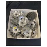 Grouping of Punch Tin Candle Reflectors
