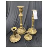 (4) Brass Candlesticks