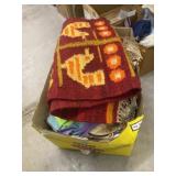 Woven Rug w/ Assorted Textiles