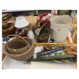 Paint Decorated Saws, Storage Crocks, and Baskets