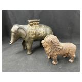(2) Antique Cast Metal Still Banks