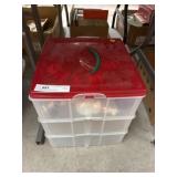 Storage Tote of Christmas Ornaments