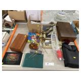 Storage Boxes, Tea Box, & Slate Board
